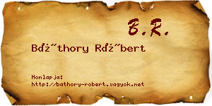 Báthory Róbert névjegykártya